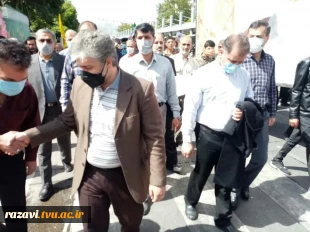 حضور رئیس دانشگاه فنی و حرفه ای استان خراسان رضوی در راهپیمایی روز قدس 2