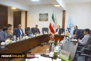 گزارش تصویری از جلسه با نمایندگان موسسات جذب دانشجویان خارجی با حضور ریاست و معاونین دانشگاه فنی و حرفه ای استان و با همراهی ریاست آموزشکده فنی و حرفه ای گناباد 4