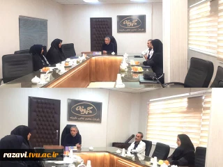 دیدار رئیس آموزشکده فنی و حرفه ای دختران نیشابور با مدیر عامل شرکت صنایع غذایی گرینه در راستای "طرح تاد"